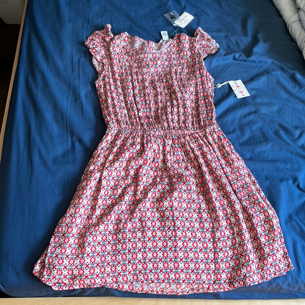 Beautiful pink red and white dress